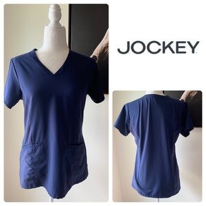 Womens Navy Scrub Top With Print - Jockey